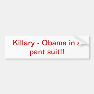 Obama in een broekpak bumpersticker