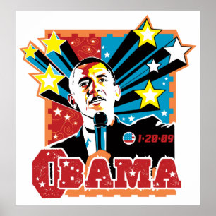 Obama Inaugration Poster - retro stijl