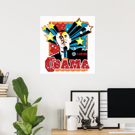Obama Inaugration Poster - retro stijl (Thuiskantoor)