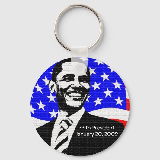 Obama Inauguration 2009 Commerative Sleutelhanger (Voorkant)