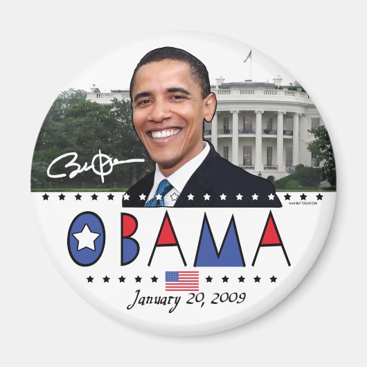 Obama Inauguration 2009 Gear Magneet (Voorkant)