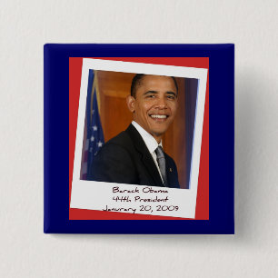 Obama Inauguration 2009 Memorabilia Vierkante Button 5,1 Cm