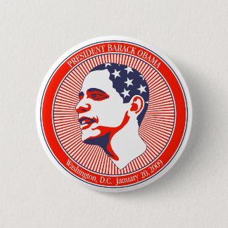 Obama Inauguration in Red White en Blue Ronde Button 5,7 Cm