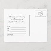 Obama Inauguration Invitation Briefkaart (Achterkant)