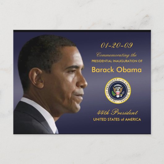 Obama Inauguration Party Invitation Briefkaart (Voorkant)