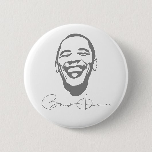 Obama Infectieuze Smile Signature Button (Voorkant)