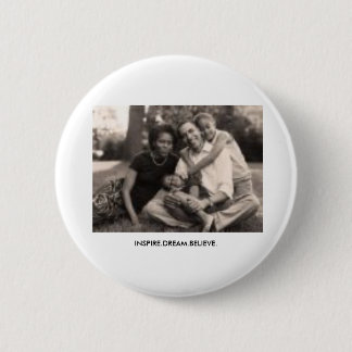 Obama, INSPIRE.DREAM.GELOOF. Ronde Button 5,7 Cm