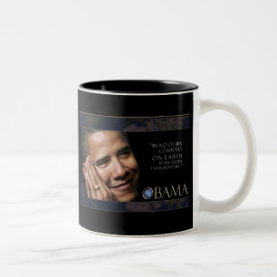 Obama Inspirerend Quote Tweekleurige Koffiemok