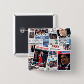 Obama International Headlines Button (Voorkant /achterkant)