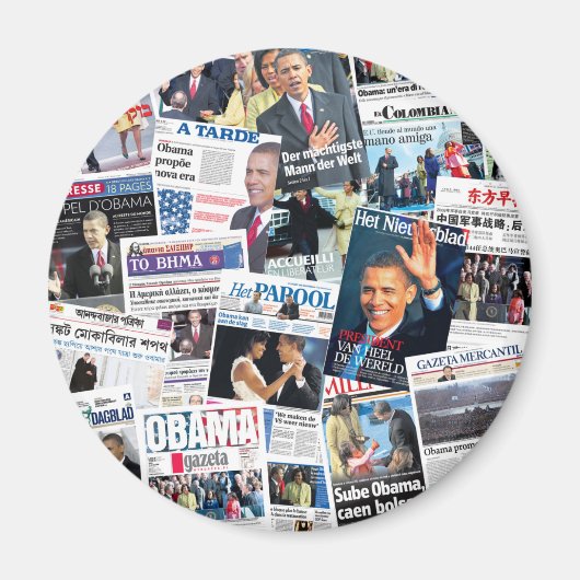 Obama International Inauguration Journal Magnet (Devant)