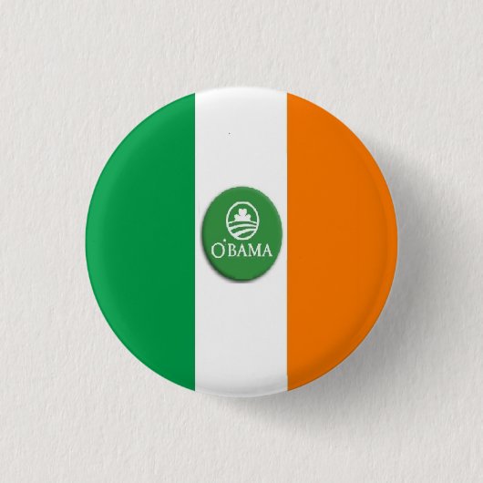 O'Bama Irish Pin Ronde Button 3,2 Cm (Voorkant)