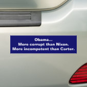 Obama is corrupt en incompetent bumpersticker (Op auto)