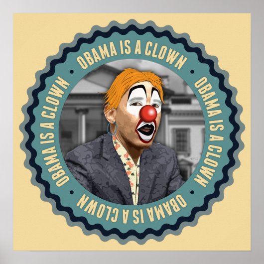 Obama is een clown poster (Voorkant)