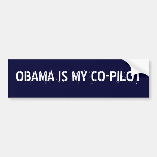 OBAMA IS MIJN CO-PILOT BUMPERSTICKER (Voorkant)