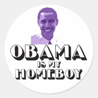 Obama is mijn Homeboy Ronde Sticker