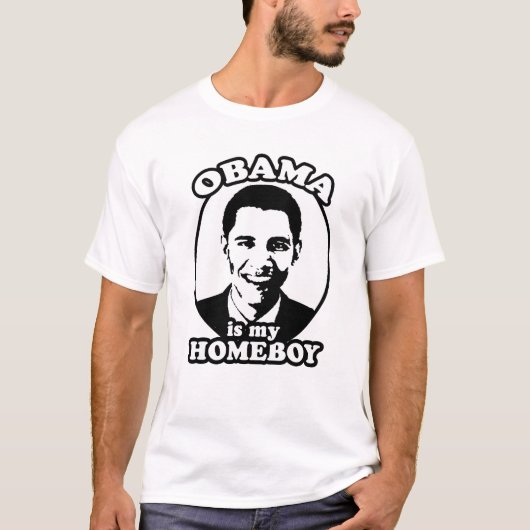 OBAMA IS MIJN HOMEBOY T-SHIRT (Voorkant)