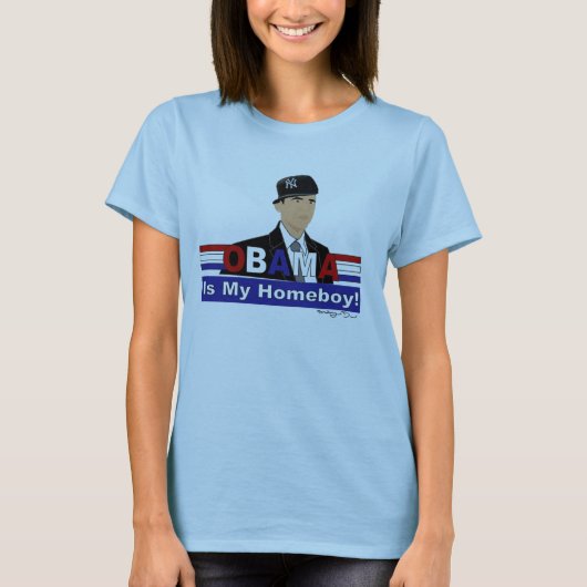 Obama is mijn Homeboy! T-shirt (Voorkant)