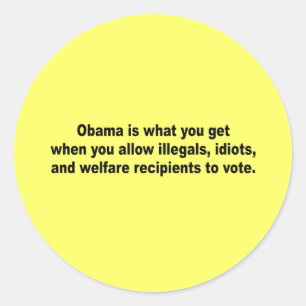 Obama is wat je krijgt als ronde sticker
