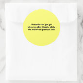 Obama is wat je krijgt als ronde sticker (Tas)