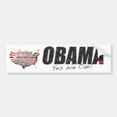 Obama: "Ja, dat kunnen we!" Bumpersticker (Voorkant)