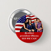 Obama, ja we kunnen_ ronde button 5,7 cm (Voorkant /achterkant)