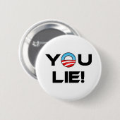 Obama, je liegt ronde button 5,7 cm (Voorkant /achterkant)