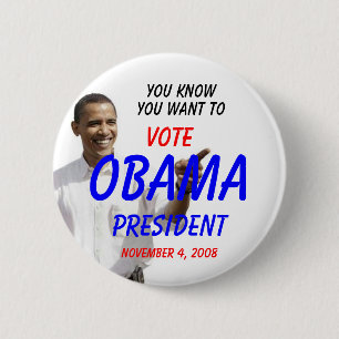 OBAMA JE WEET DAT JE WILT RONDE BUTTON 5,7 CM