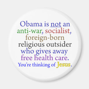Obama & Jesus Magneet