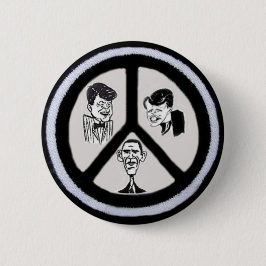 Obama/JFK/RFK Peace Button (Voorkant)
