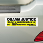 Obama Justice Bumpersticker (Op auto)