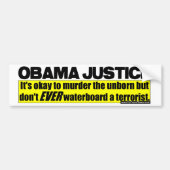 Obama Justice Bumpersticker (Voorkant)