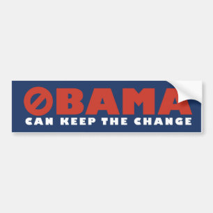 Obama kan de verandering aanhouden bumpersticker