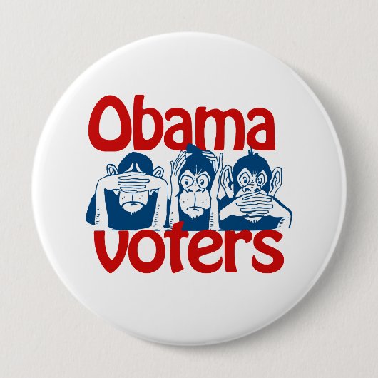 Obama kiezers ronde button 4,0 cm (Voorkant)