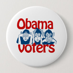 Obama kiezers ronde button 4,0 cm