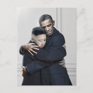 Obama Kim Jong Un Noord-Korea Love Briefkaart
