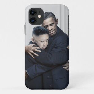 Obama Kim Jong Un Noord-Korea Love iPhone 11 Hoesje