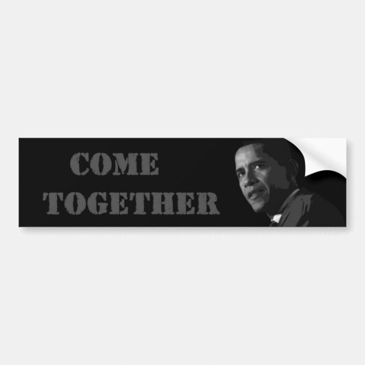 Obama/Kom samen Bumpersticker (Voorkant)