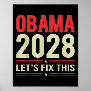 Obama laat dit protest oplossen en de democratie r poster