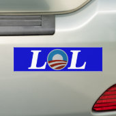 Obama Laughing Out Loud LOL Bumpersticker (Op auto)