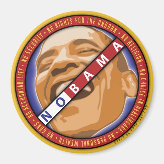 Obama, le aimant "Nobama" (Devant)