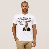Obama, le Président With A Brain T-Shirt (Devant entier)