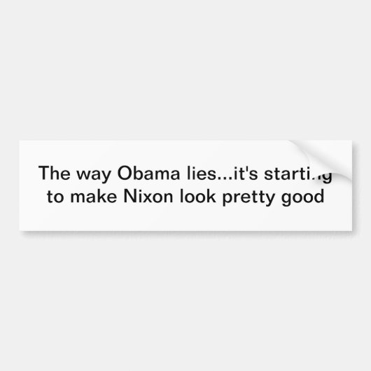 Obama leugens bumpersticker (Voorkant)