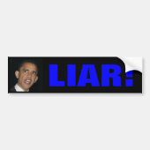 obama, LIAR Bumpersticker (Voorkant)