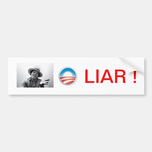 OBAMA LIAR-Bumpersticker Bumpersticker (Voorkant)