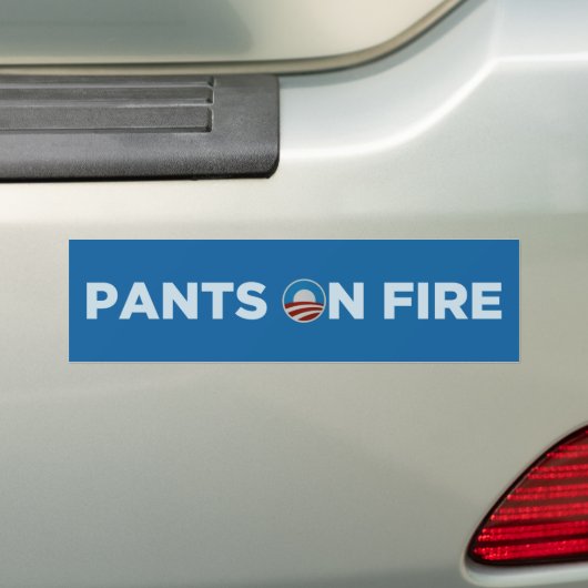 Obama - Liar Pants on Fire Bumpersticker (Op auto)