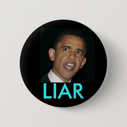 obama, LIAR Ronde Button 5,7 Cm (Voorkant)