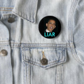obama, LIAR Ronde Button 5,7 Cm (In situ)