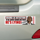 "Obama Lie Detector" Bumpersticker (Op auto)