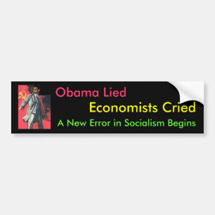 Obama Lied: Een nieuwe fout van het socialisme Bumpersticker