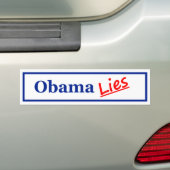 Obama Lies 3 Bumpersticker (Op auto)
